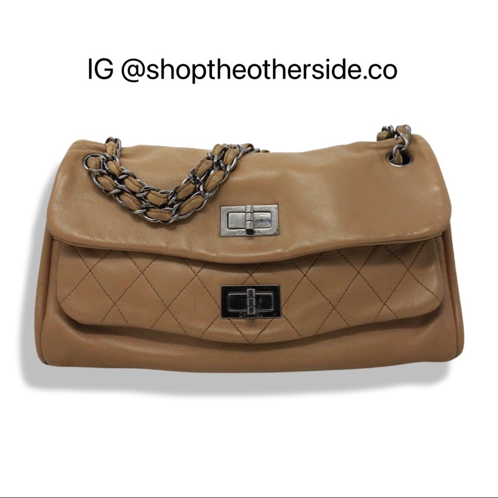 Chanel Double Reissue Mademoiselle  Flap Beige SHW